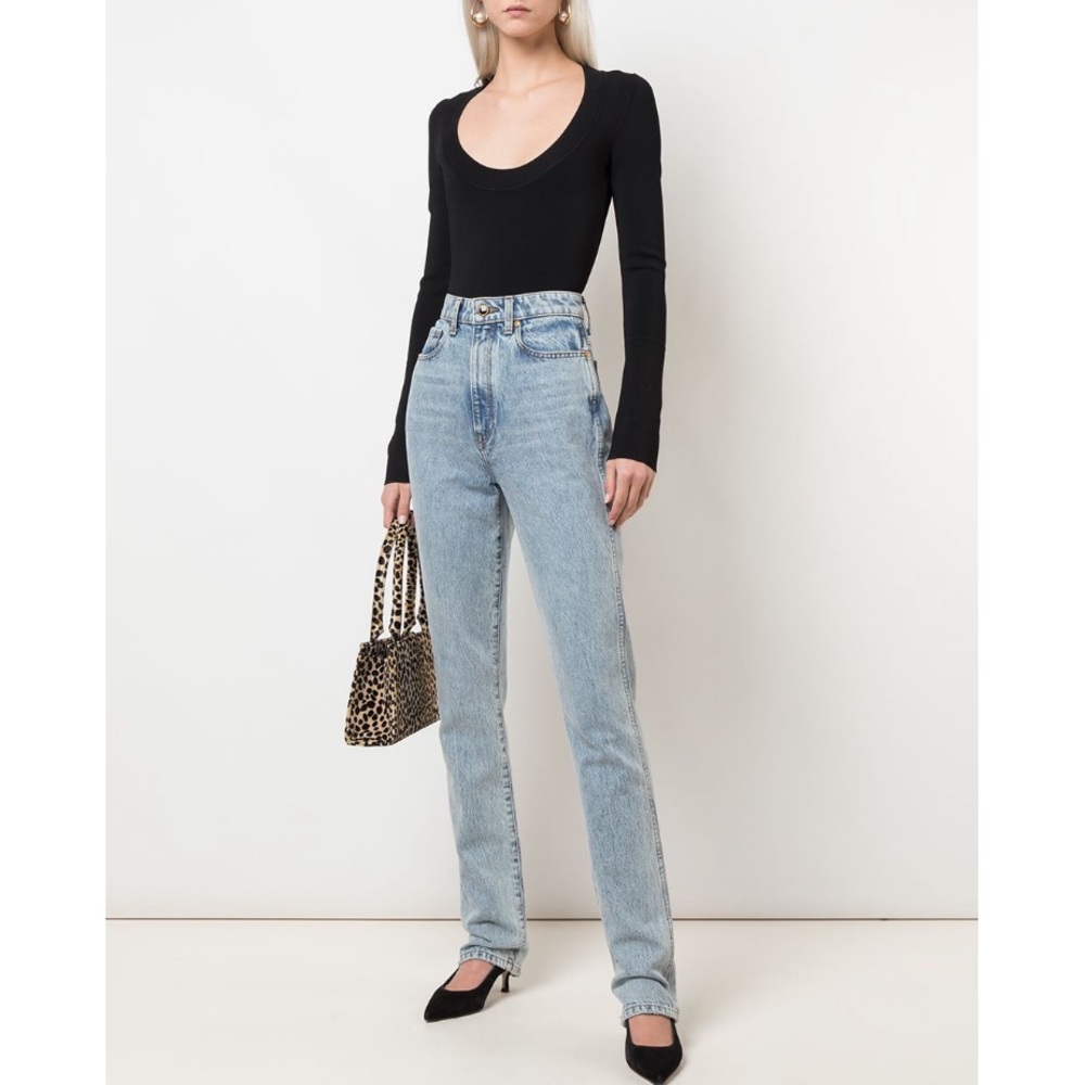 Khaite Daria Straight Leg Jeans in Color: Santa Fe, size 28